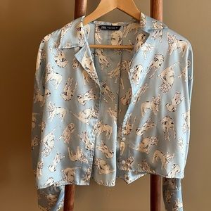 Zara Cropped Blouse